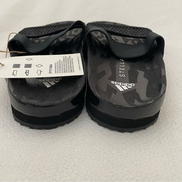 Adidas x Stella McCartney Asmc Lette Black Slide Sandals Size 8 NEW - Picture 6 of 9